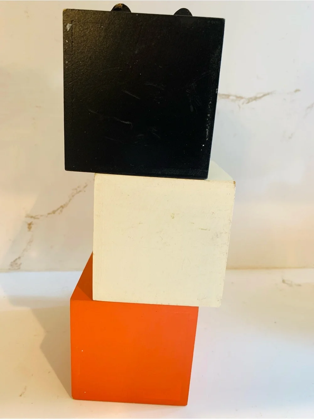 Mini Halloween Wooden Shelf Sitter Three Drawer Spooky Trinket Holder Decor 9”